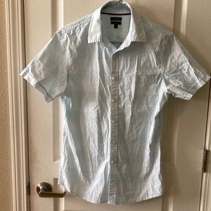 Apt. 9 White and Blue Striped Shirt